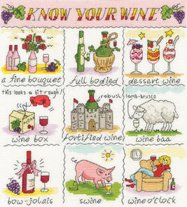 Bothy Threads Cross Stitch Kit - Know Your Wine