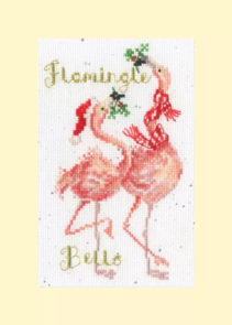 Bothy Threads Cross Stitch Kit - Christmas Card - Flamingle Bells