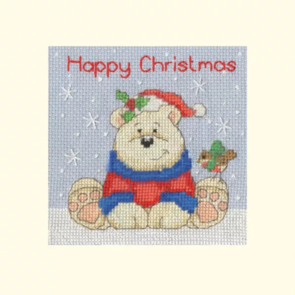 Bothy Threads Cross Stitch Kit - Christmas Card - Polar Pals