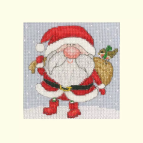Bothy Threads Jolly Santa Card - Cross Stitch Kit