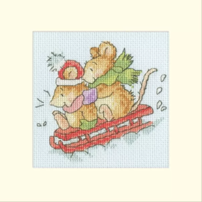 Bothy Threads Cross Stitch Kit - Christmas Card - Hold Tight