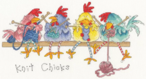Bothy Threads Cross Stitch Kit - Knit Chicks