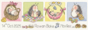 Bothy Threads Cross Stitch Kit - Margaret Sherry's Little Hoglet Baby Sampler