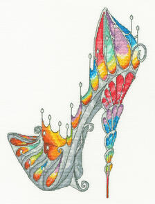 Bothy Threads Cross Stitch Kit - Stained Glass Slipper