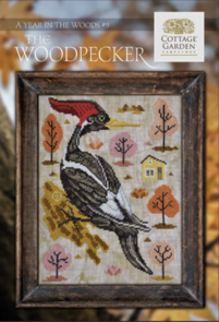 Cottage Garden Samplings Cross Stitch Pattern - The Woodpecker