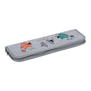 Hobby Gift Knitting Needle Case XL, Knit Happens Embroidered 12.5x44x3.5cm