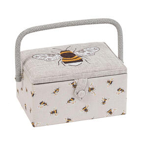 Hobby Gift Medium Sewing Basket - Embroidered Bee
