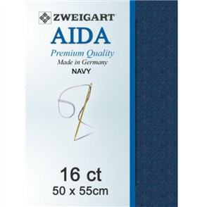 Zweigart Aida 16ct - Navy 50 x 55cm Zweigart Aida 16ct - Navy 50 x 55cm
