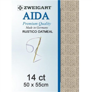 Rustico Oatmeal 16 Count Zweigart Aida cross stitch fabric various size  options