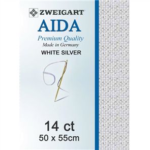 Ivory / cream 18 Count Zweigart Aida cross stitch fabric - size