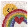 Caron Wonderart Latch Hook Kit 12"X12" - Sunshine Rainbow