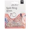 John Bead Split Ring Silver 6mm 142/Pkg