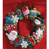Bucilla Christmas Toys Wreath - Felt Applique Kit