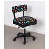 Horn Gaslift Sewing Chair - Black Colourful