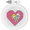 Janlynn Kid Stitch Mini Counted Cross Stitch Kit 3" Round - Heart
