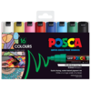 Uni Posca 8.0mm Bold Chisel 16 Pack - Assorted