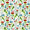 Nutex Kiwiana Fabric - Early Birds Kereru White