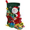 Bucilla Felt Stocking Applique Kit 18" Long - Santa's Sleigh