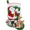 Bucilla Felt Stocking Applique Kit 18" Long - Santa's Choir Practice