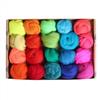 Ashford Corriedale Fibre Sampler Pack #2 - 20 Colours - Brights