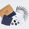 Knitpro Indigo Wood Mini Interchangable needle set - 50mm