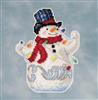 Mill Hill Jim Shore Bead & Cross Stitch Kit: Snowman with Lights