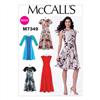 McCalls Pattern 7349 Petite Sleeveless or Raglan Sleeve, Fit and Flare Dresses