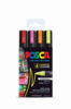 Uni Posca 1.8-2.5mm Med Bullet 4 Pack - Fluoro