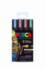 Uni Posca 1.8-2.5mm Med Bullet 4 Pack - Metallic