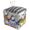 Emma Ball woolly Puffins Pin Cushion