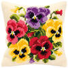 Vervaco  Cross Stitch Cushion Kit - Pansy posy #1