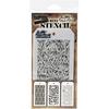 Stampers Anonymous Tim Holtz 3/pk Mini Layering Stencils - Set 49