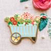 Flamingo Toes Needle Minder - Spring Floral Wheelbarrow