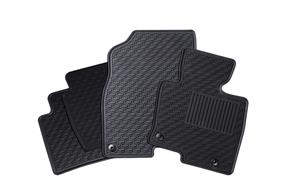 Lipped All Weather Rubber Car Mats for Nissan Navara Dual Cab NP300 (D23 Auto) 2015-2021