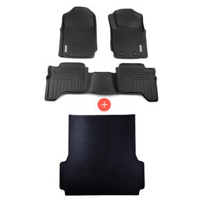 Deep Dish Mats & Dome TPR Liner Bundle to suit Ford Ranger (PX3 Dual Cab XL) 2019-2022