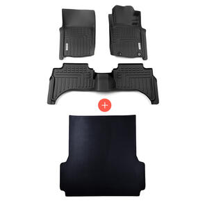 Deep Dish Mats & Dome TPR Liner Bundle for Mitsubishi Triton D/Cab Cab (5th Gen Facelift) 2019-2024