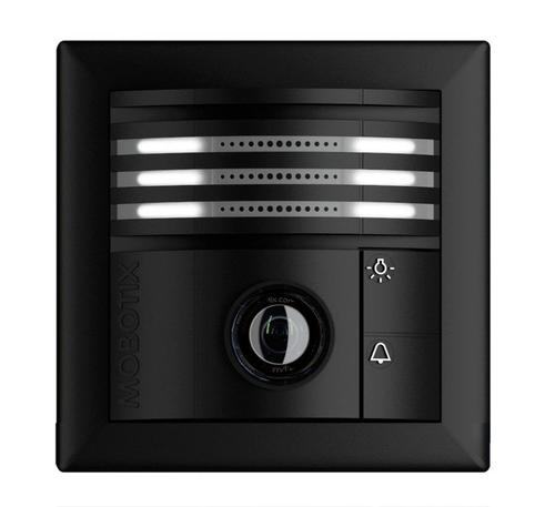 Black Weatherproof IP Video Door Station Camera, 6MP, 180 Degree View