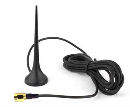 Mini (10cm) 4G antenna, Magnet-mount, SMA male connector, 3.2m cable