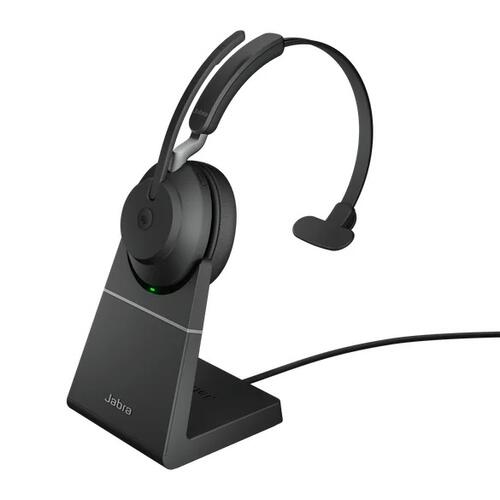 Evolve2 65 Bluetooth (Wireless) Mono Headset, With Stand, USB-C, MS