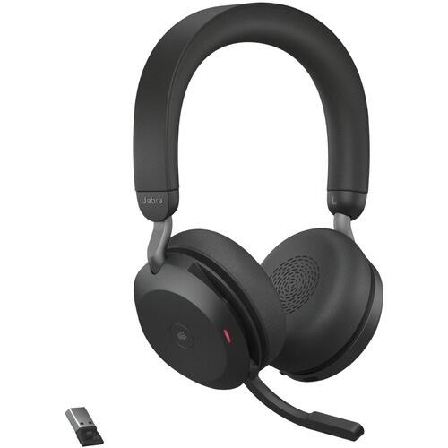 Evolve2 75 Stereo Wireless Headset, Bluetooth, Black, MS