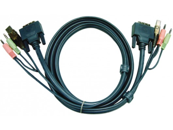 USB DVI-D Dual Link KVM Cable (1.8m)