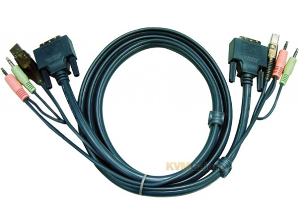 1.8m USB DVI-I Single Link KVM Cable