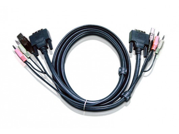 1.8m USB DVI-D Single Link KVM Cable