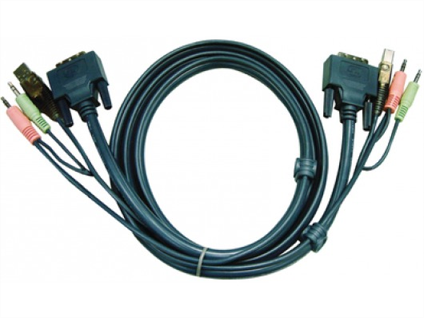 USB DVI-D Dual Link KVM Cable (3.0m)