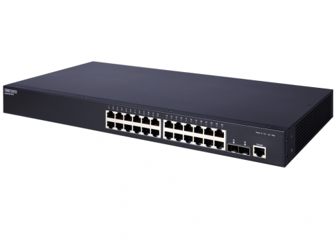 24-Port 10/100/1000 Mbps (Gigabit) Managed Switch with 2x 10GigE SFP+