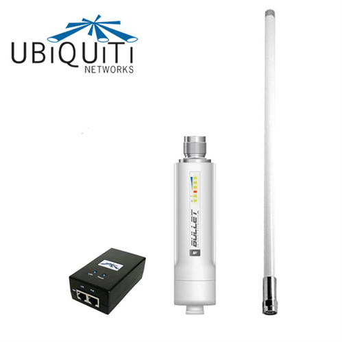 Bullet M5 High Power AP with 5GHz 8dBi antenna and POE adapter