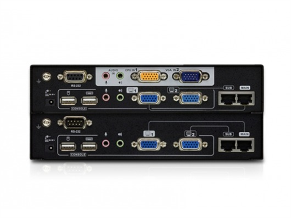USB Dual View KVM over Cat5 Extender Kit with Deskew function