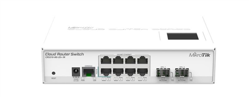 Cloud Router Switch 8xGigabit LAN, 2xSFP+, RouterOS L5, LCD panel