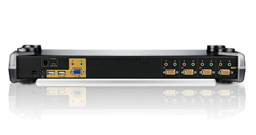 4-port PS2 / USB / VGA KVM Switch, audio enabled, multi-platform, rack -mountable, KVM Cables ordered separately