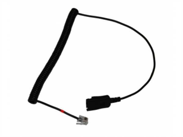 Plug to QD Curly Cord Adapter for Xenexx headsets connecting to Yealink IP Phones